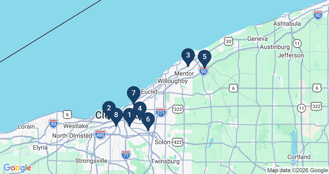 Map of the most active zip codes for investor activity